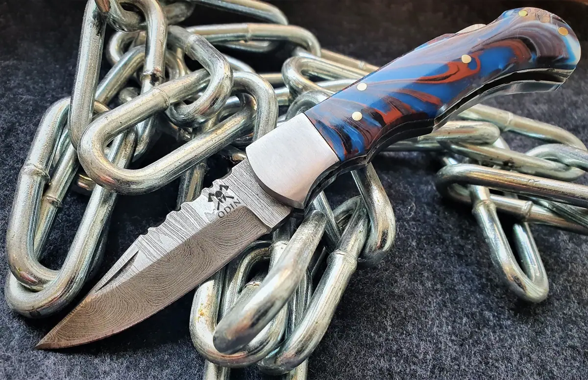 ODIN VIKING Damastmesser Odin Viking Edc, Leichtes Gewicht, UBUO DESIGN MESSER