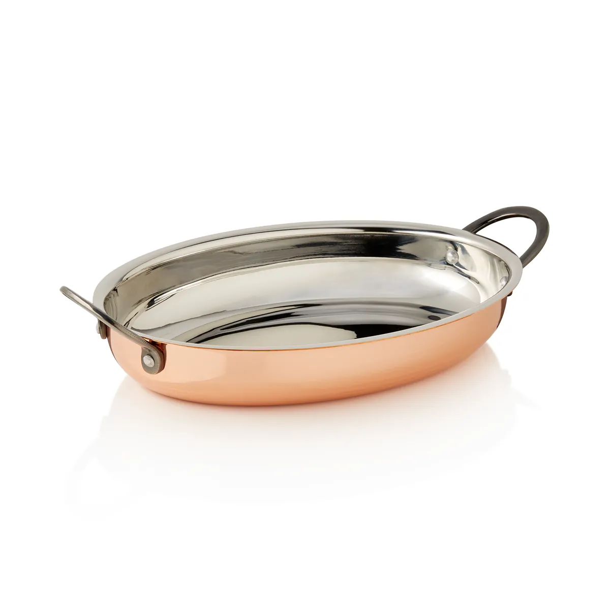 Servierpfanne STEEL & STYLE RUBY, 0,9 oder 1,5 ltr., Kupfer, Messing, Chromnickelstahl
