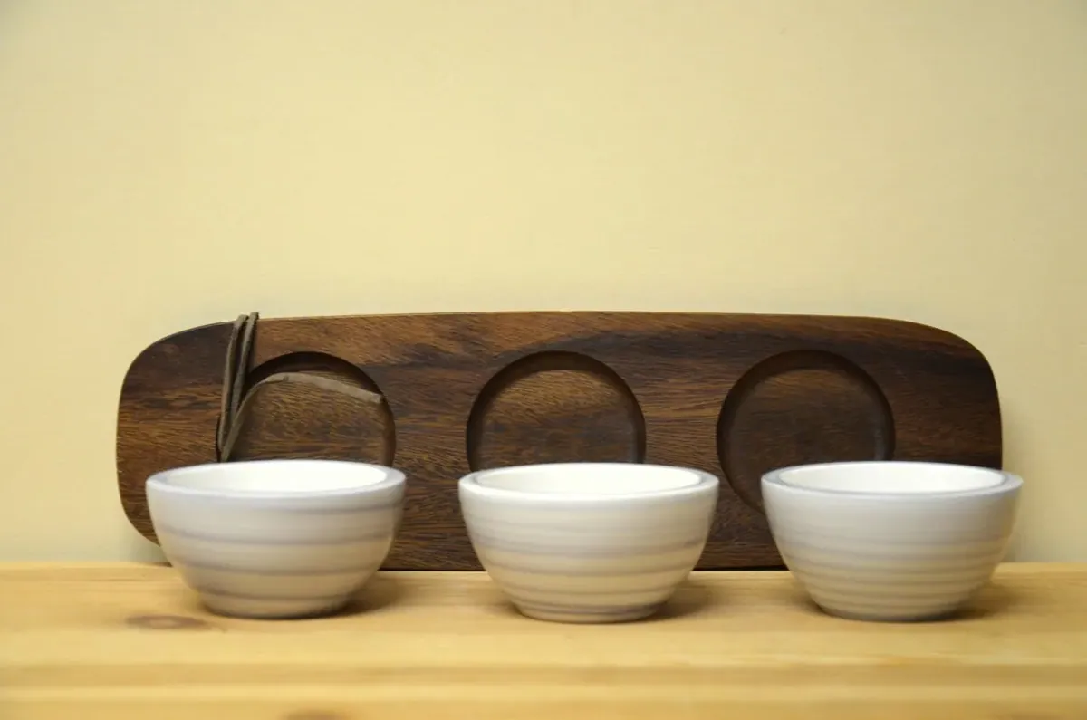 Villeroy & Boch Artesano Nature Bleu Dippschälchen 3-teilig NEU