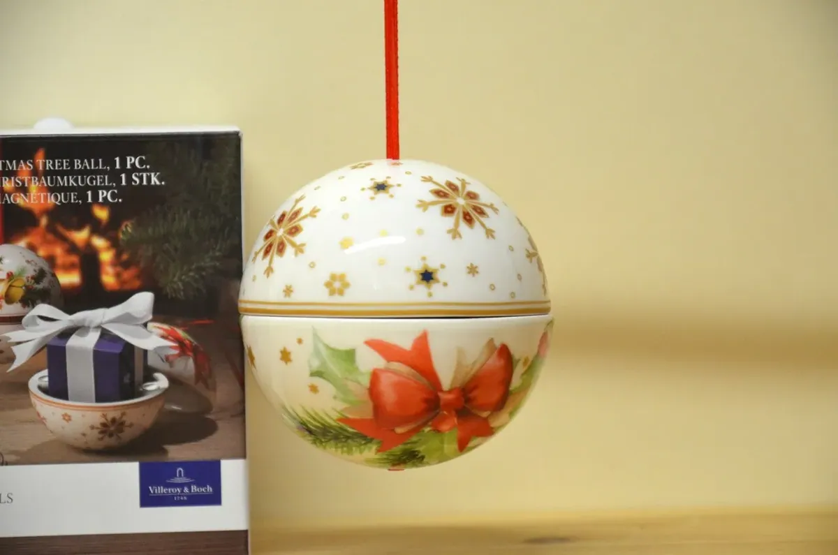 Villeroy & Boch Christmas Tree Ball Kugel Schleife NEU