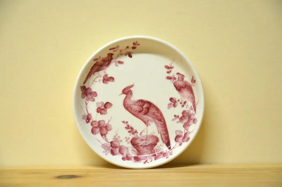 Spode Copeland roter Fasan Teebeutelteller / Glasuntersetzer