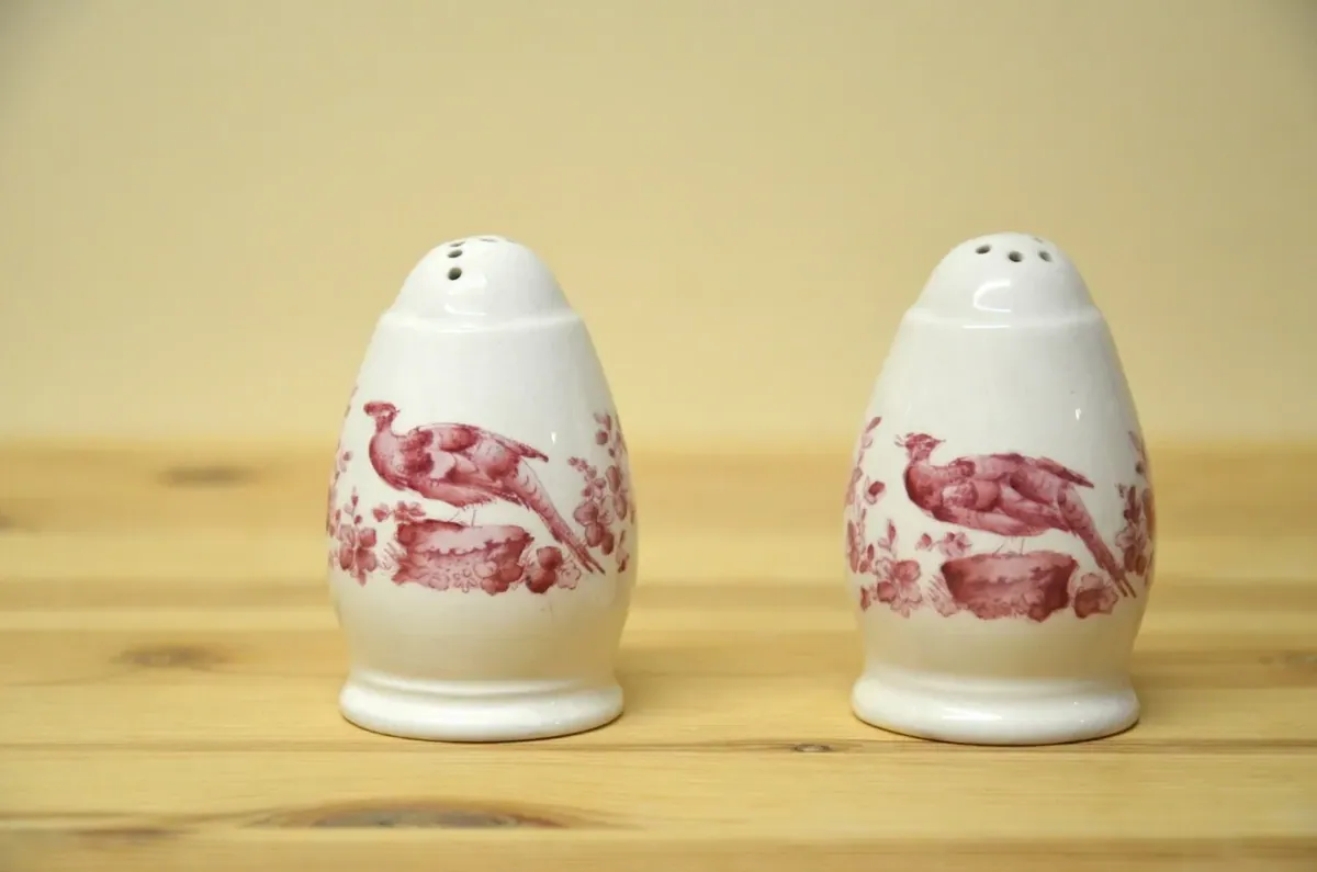 Spode Copeland roter Fasan Salz / Pfefferstreuer