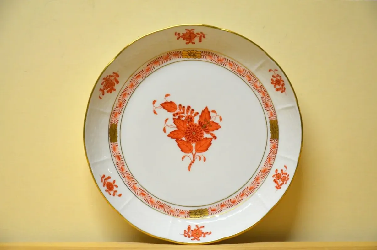 Herend Apponyi orange Chinese Bouquet Gebäckteller