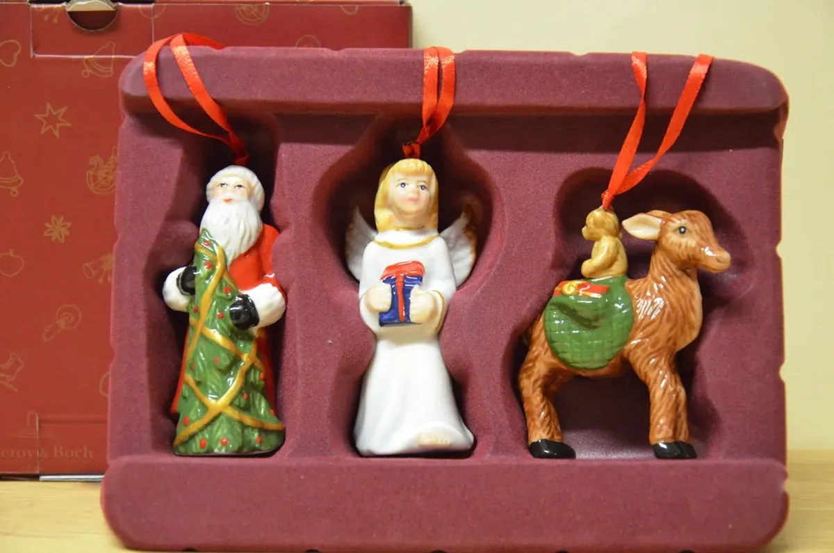 Villeroy & Boch Nostalgic Ornaments Santa, Reh, Christkind 3 teilig NEU