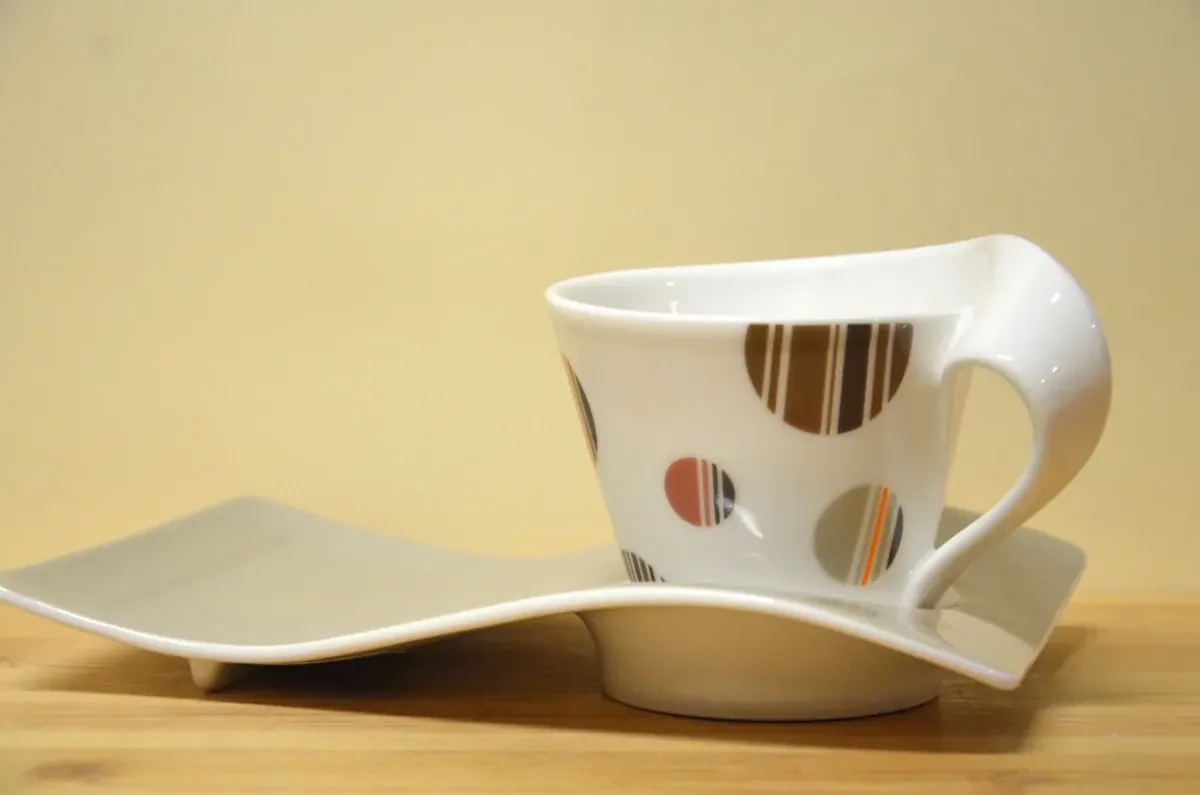 Villeroy & Boch New Wave Caffee Choc.Drops Kaffeetasse mit Platte