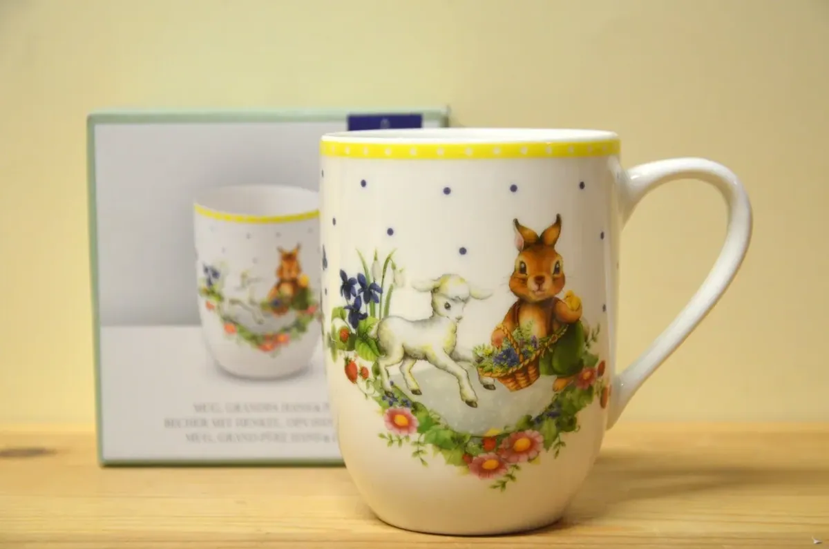 Villeroy & Boch Spring Awakening Becher mit Henkel Bunny Tales Opa Hans und Paul NEU