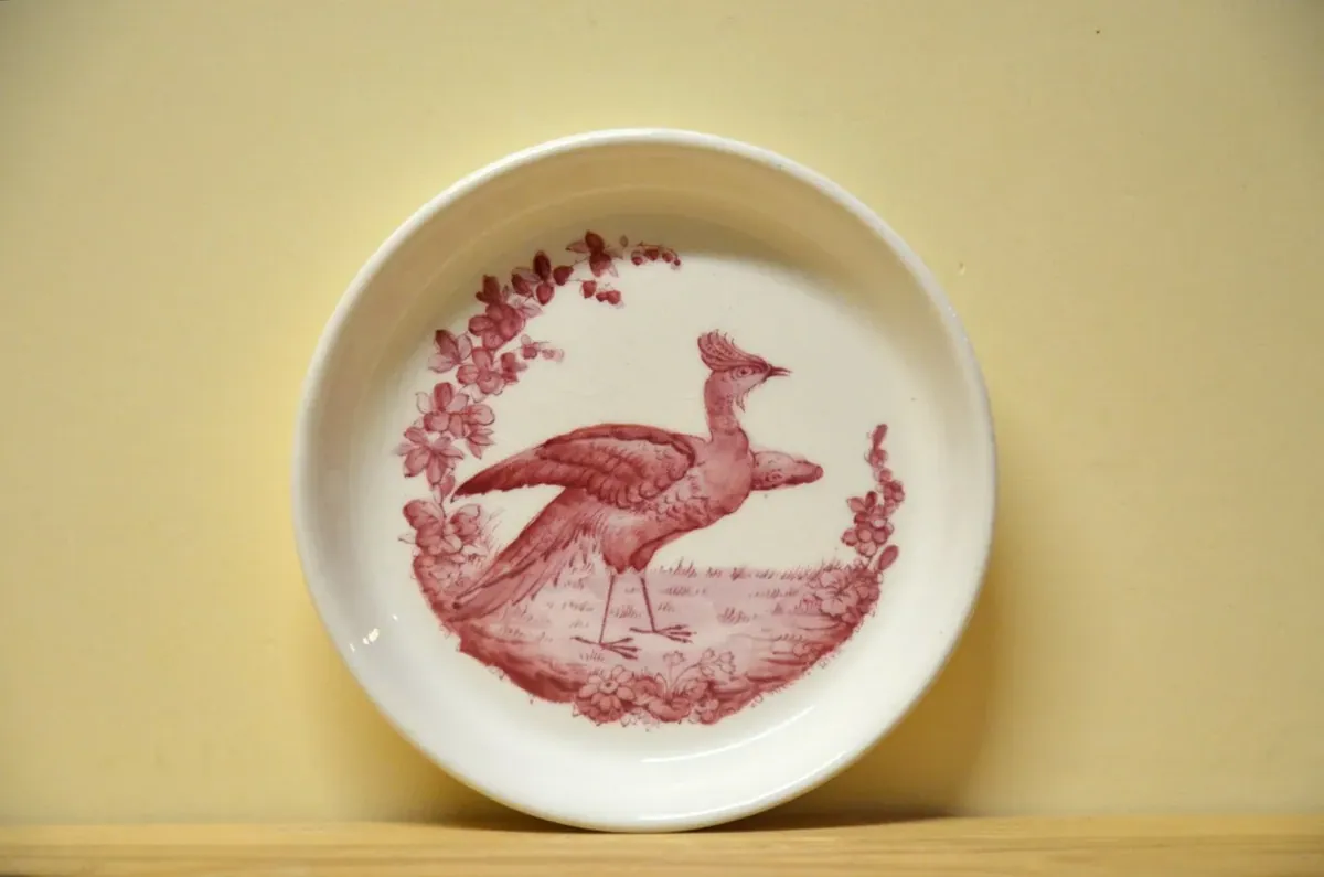 Spode Copeland roter Fasan Teebeutelteller / Glasuntersetzer