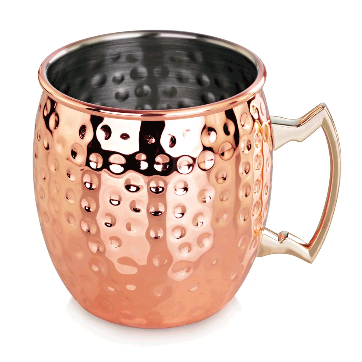 Moscow Mule, 0,4 ltr., Ø 8,7 cm, Höhe 9 cm, gehämmert, Kupferoptik, Chromnickelstahl, PVD-Beschichtung