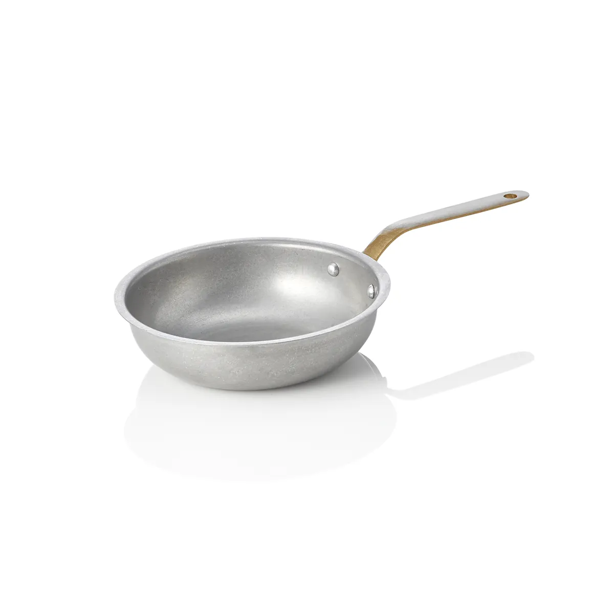 Servierpfanne STEEL & STYLE VINTAGE mit Messinggriff, Ø 16 oder 18 cm, Chromnickelstahl