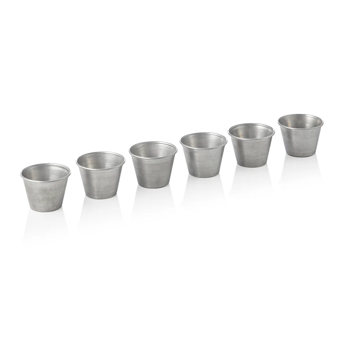 Dipschale 6er-Set STEEL & STYLE VINTAGE, Ø 6 cm, 60 ml, Chromnickelstahl