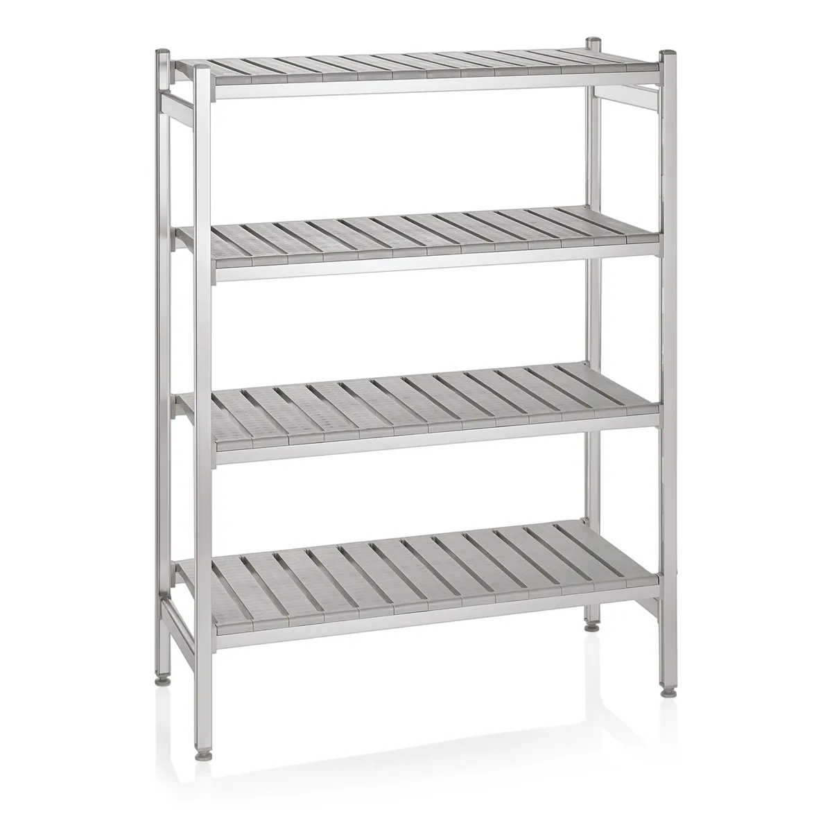 Lagerregal System, Klick-System, 126,5 x 54 x 170 cm, Aluminium/Polyethylen