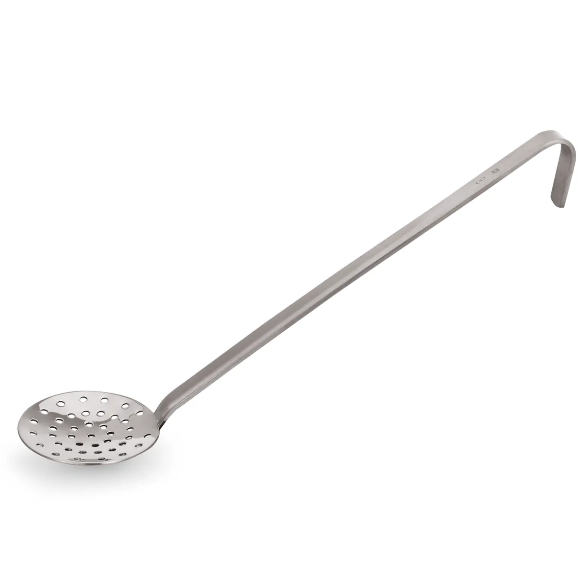 Schaumlöffel Kitchen Tool 2085, Ø 8 - 20 cm, mit langem Griff, Perforation Ø 4 mm, Chromnickelstahl