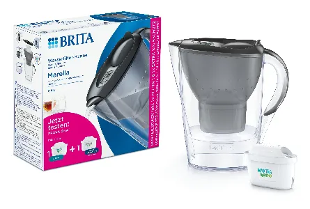Brita, Wasserfilter-Kanne Marella, 2,4 Liter, 2 Filter inklusive, verschiedene Farben