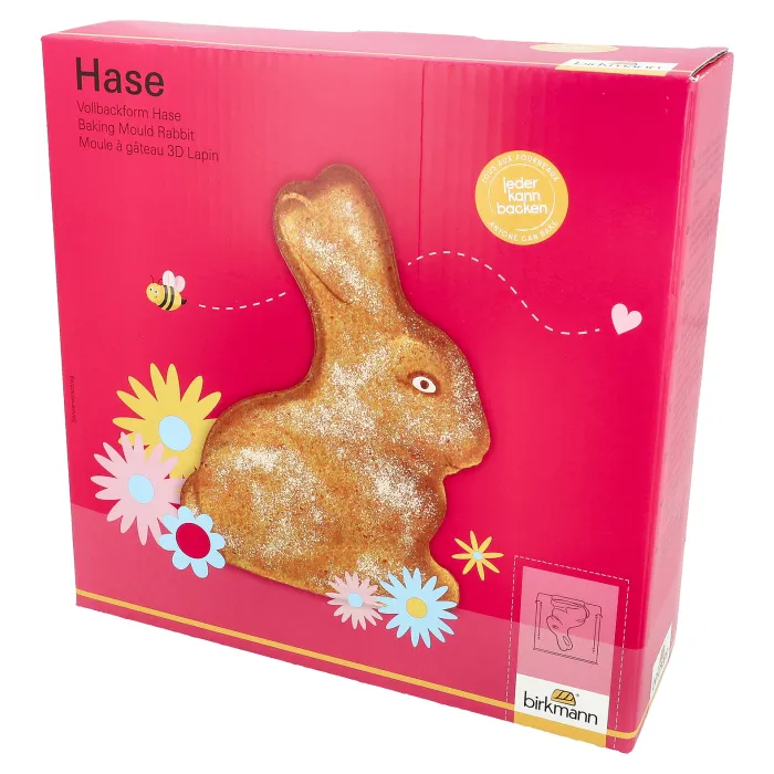 -RBV Birkmann- Ostern 3D Vollbackform Hase, Hochwertige Antihaftbeschichtung
