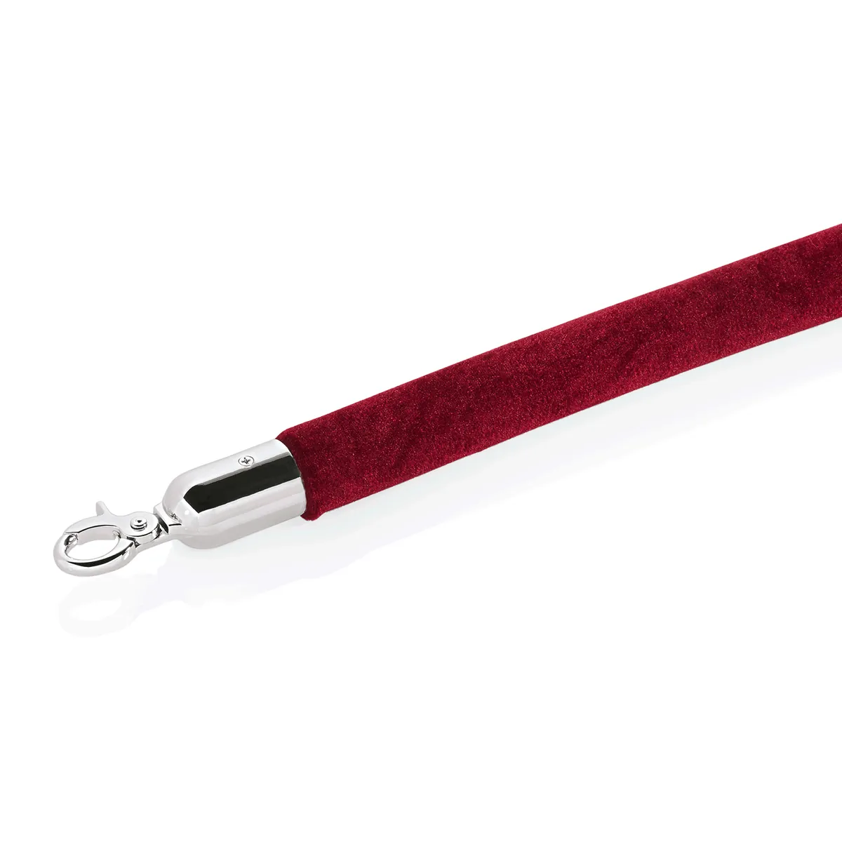 Verbindungstau Classic, Ø 3,2 cm, 1,5 m, Velours, rot oder schwarz, hochglanzpoliert, verchromt