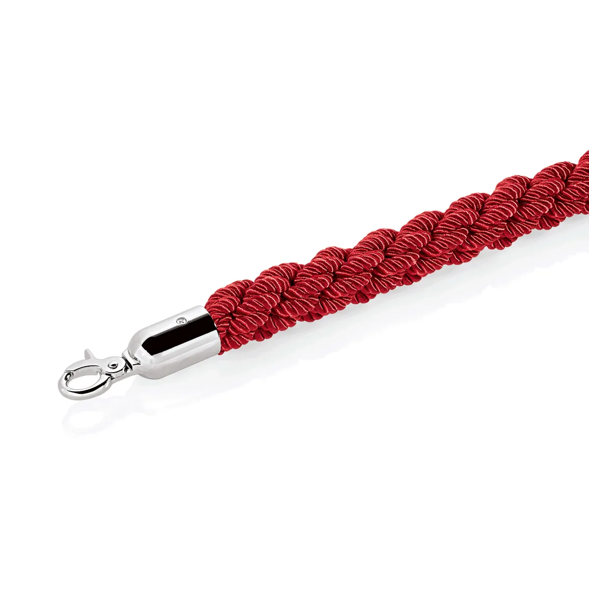 Verbindungskordel Classic, Ø 3,2 cm, 1,5 m, rot oder schwarz, Polyester, hochglanzpoliert, verchromt