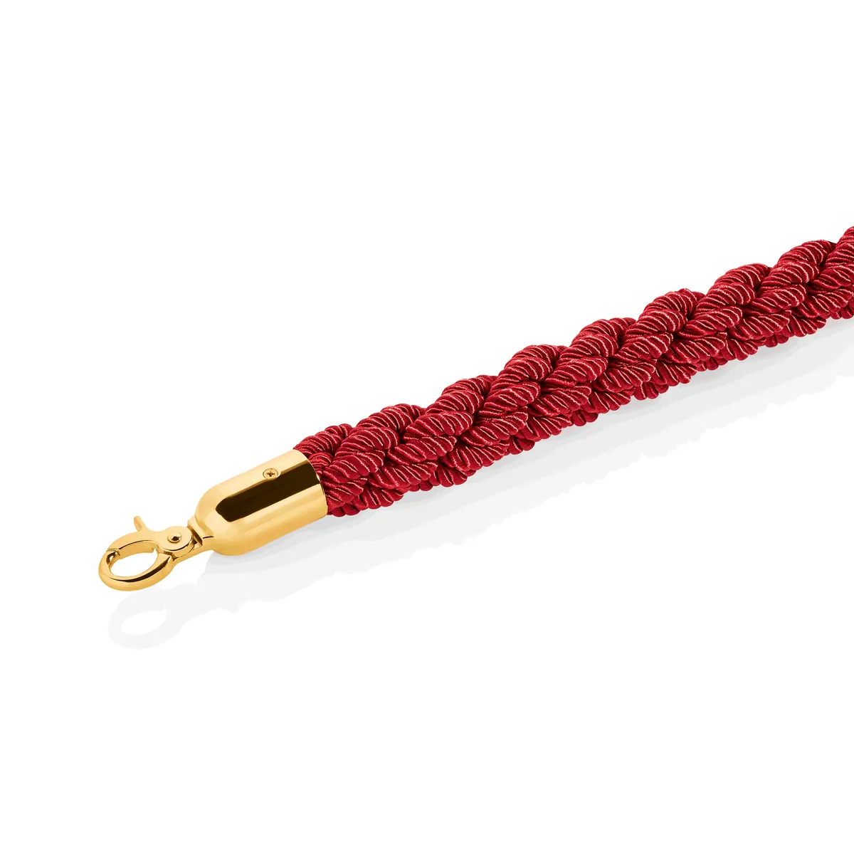 Verbindungskordel Classic, Ø 3,2 cm, 1,5 m, rot, goldfarben, Polyester, Edelstahl