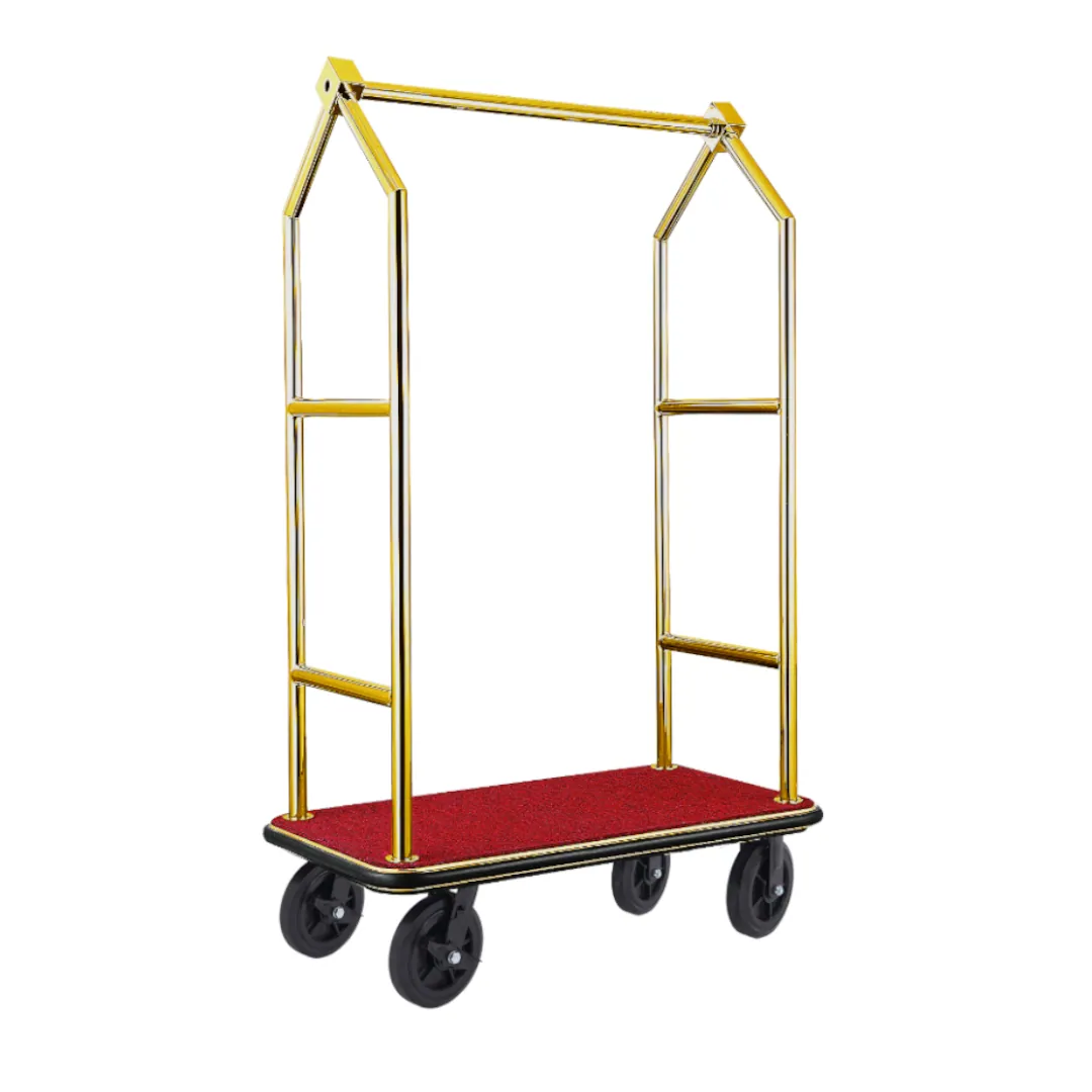 Gepäckwagen Voyager, 112 x 65 x 190 cm, Titanium gold, Chromnickelstahl 18/8