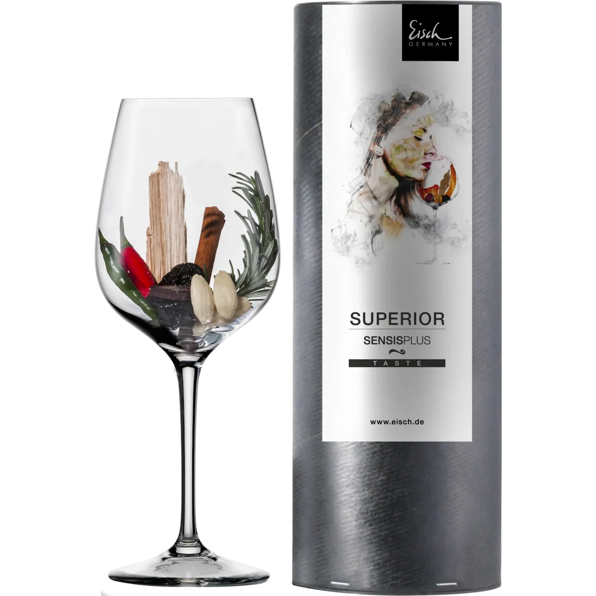 Bordeauxglas Superior SENSISPLUS in Geschenkröhre 500/21