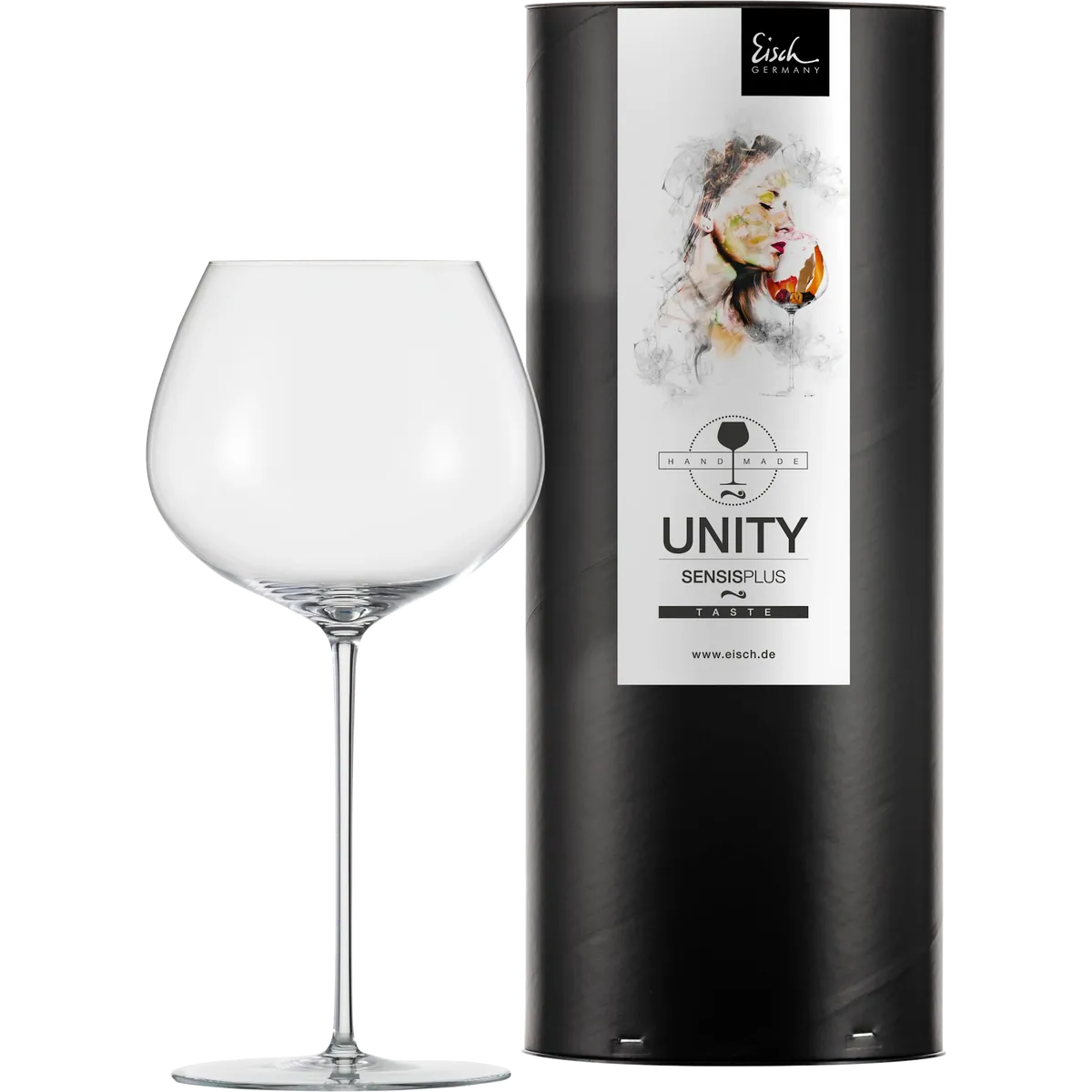 Burgunderglas Unity SENSISPLUS in Geschenkröhre 522/1