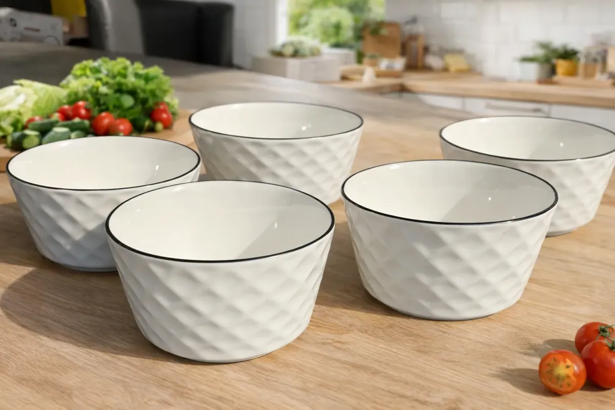 Elegantes Schüssel-Set- Siehe auch Set mit Buch & Salatbesteck im Shop