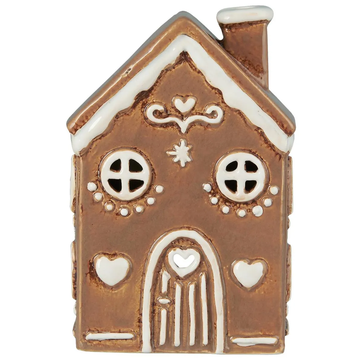 Haus f/Teelicht Stillenat Gingerbread Rundbogentür