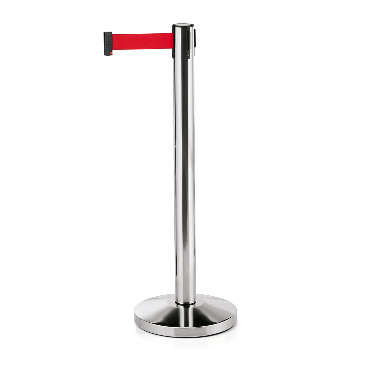 Abgrenzungspfosten 2er-Set Lightflex, hochglanzpoliert, 200 cm, Gurtband wählbar, Edelstahl