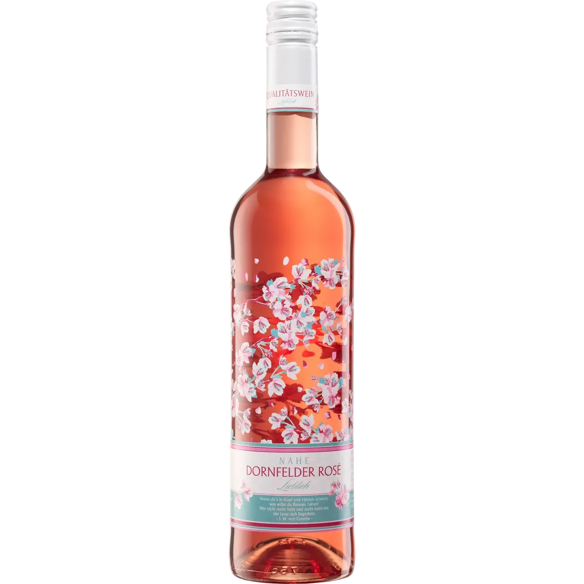 Moselland Nahetal Blumenflasche - Kirschgarten Nahe Dornfelder Rosé QbA 2024