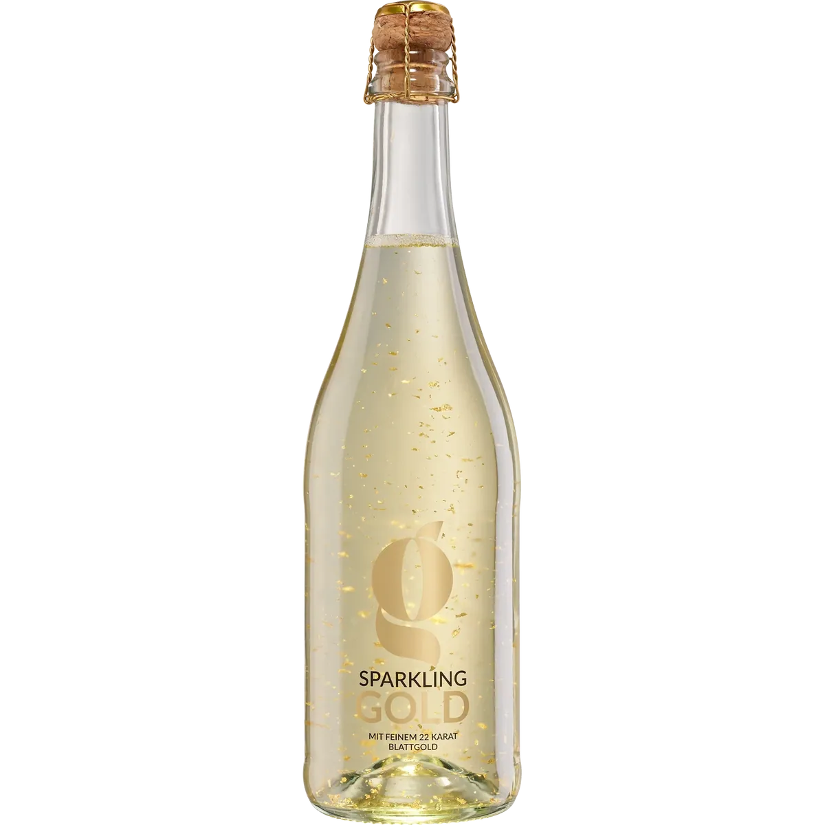 Moselland Sparkling Gold mit feinem 22 Karat Blattgold Cuvée weiß QbA