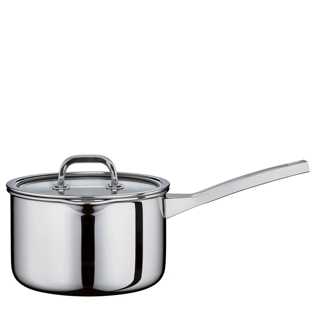 Stielkasserolle hoch mit Glasdeckel 18 cm