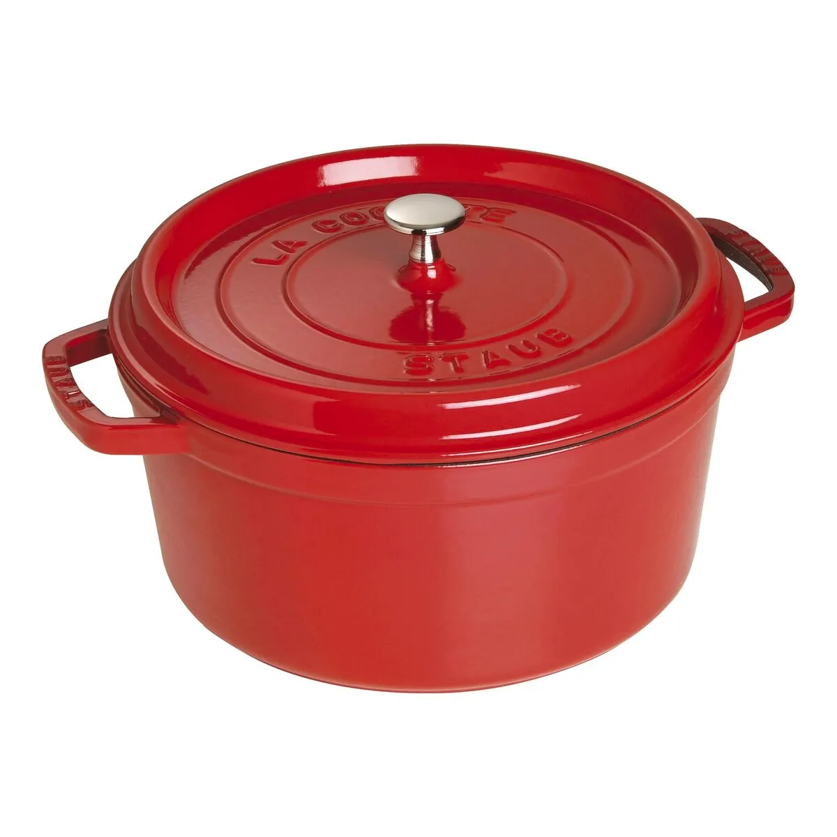 La Cocotte Cocotte 28 cm, rund, Kirsch-Rot, Gusseisen