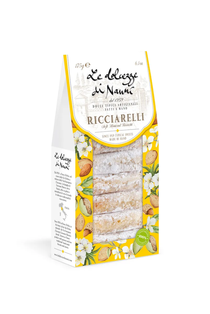 Ricciarelli, weicher Mandelkuchen aus Italien