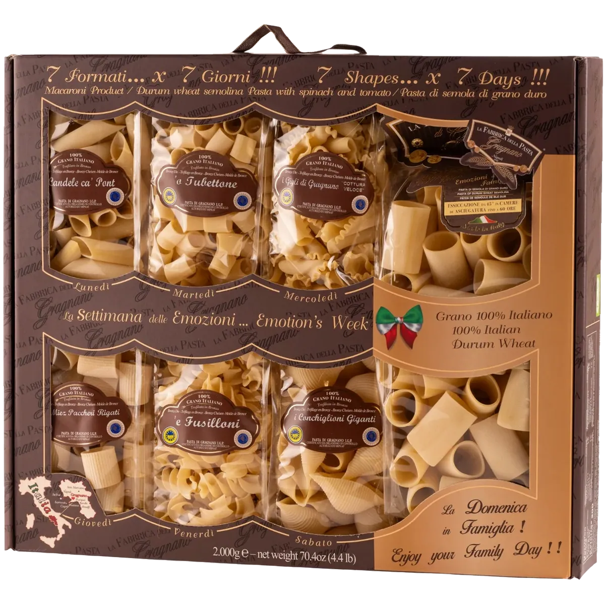 Pasta di Gragnano IGP 7 formati per 7 giorni (973)