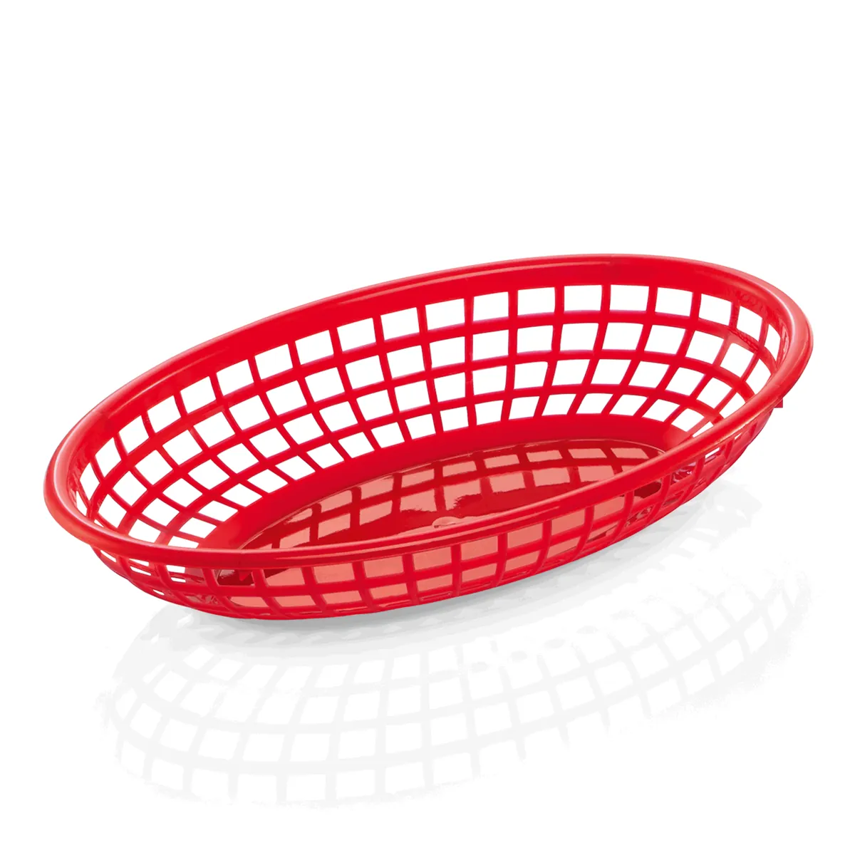 Tischkorb 12er-Set, 23 x 14,5 x 4,5 cm, rot, Polypropylen