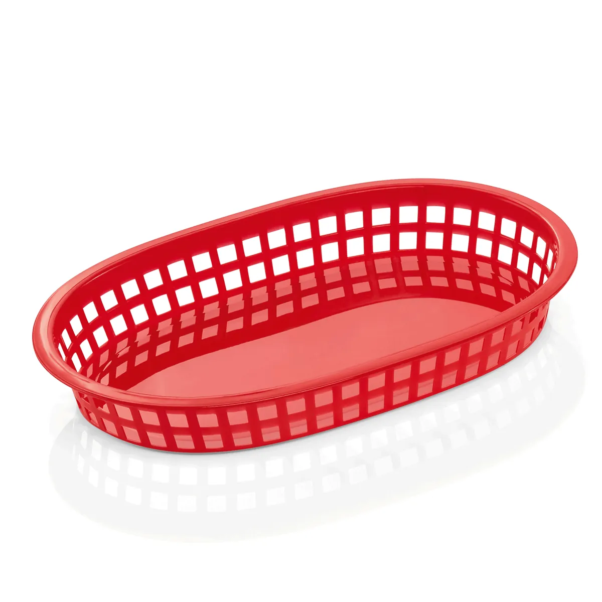 Tischkorb 12er-Set, 27 x 17,5 x 8,5 cm, rot, Polypropylen