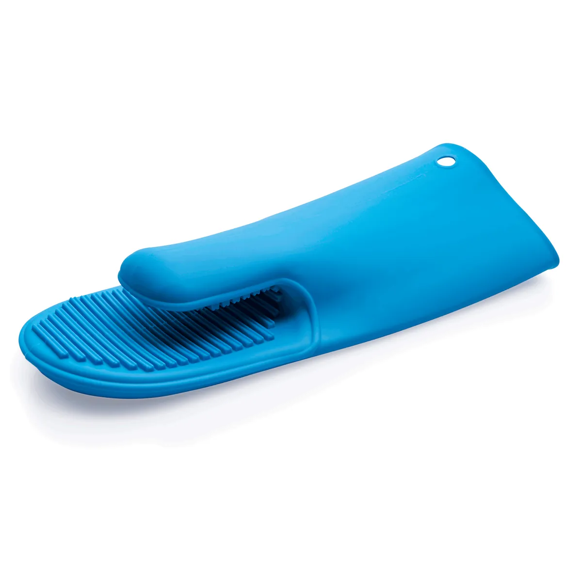 Küchenhandschuh, 29 cm, blau, Silikon