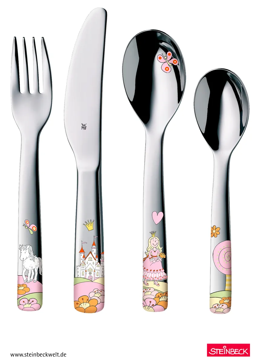 WMF Kinderbesteck Set 4 teilig Prinzessin Anneli