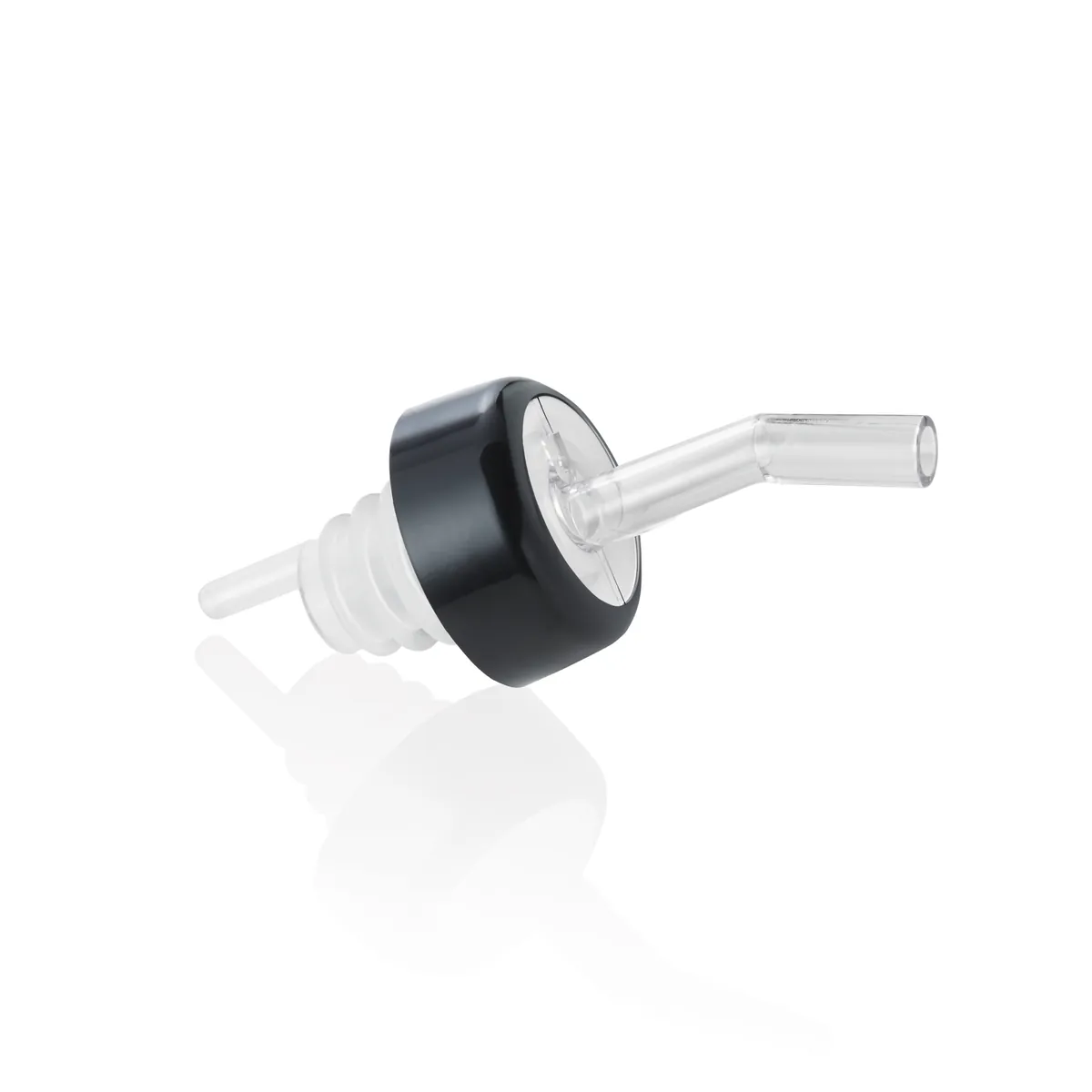 Ausgießer 12er-Set, 10 cm, schwarz-transparent, Kunststoff