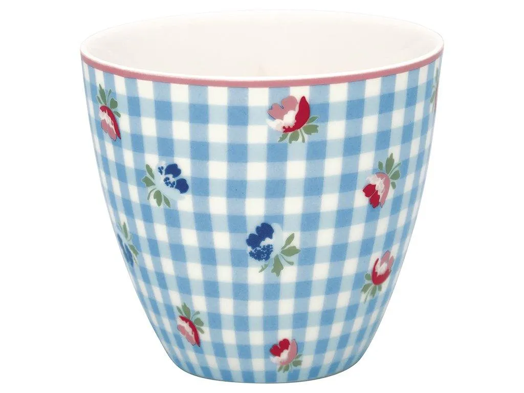 Latte cup VIOLA CHECK BLUE