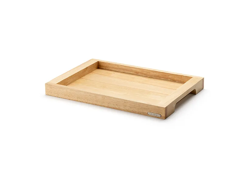 -Continenta- Tablett rechteckig "Gummibaumholz" 45x29,5x4,3 cm