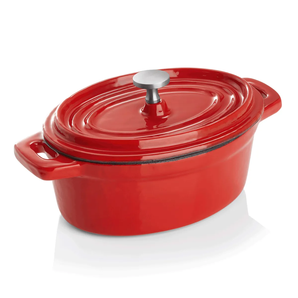 Cocotte, 12,5 x 9,5 x 6,5 cm, Farbe wählbar, Gusseisen, Edelstahl, emailliert