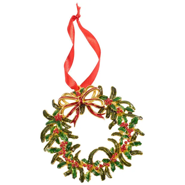 Villeroy & Boch Winter Collage Accessoires Metallhänger Weihnachtskranz 12cm