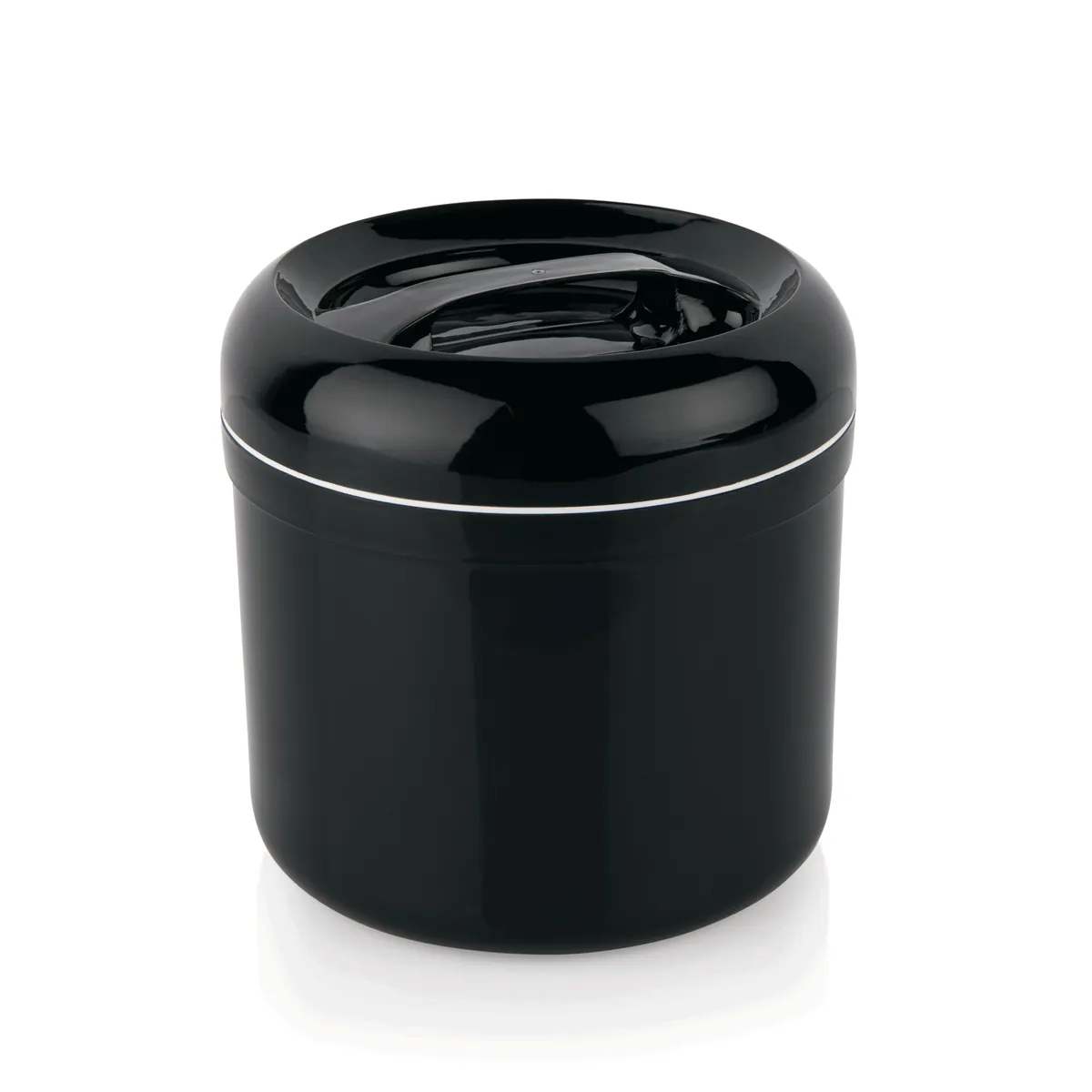 Eisbox, Ø 21 cm, Höhe 22 cm, 4 ltr., doppelwandig, schwarz, Polypropylen