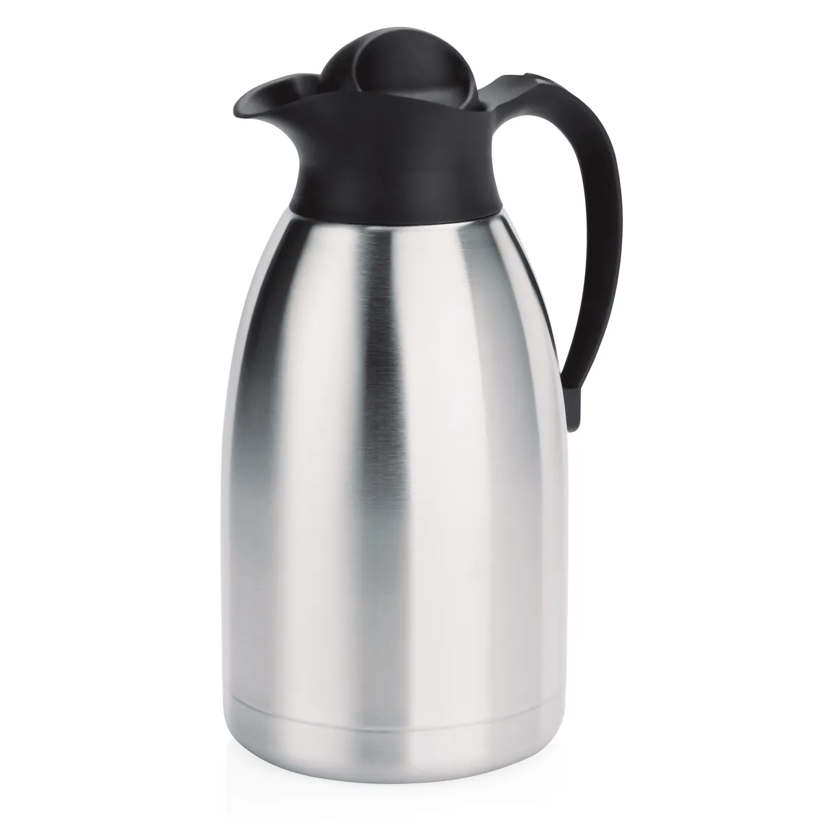Isolierkanne, 2 ltr., Ø 13 cm, Höhe 28 cm, doppelwandig, Chromnickelstahl