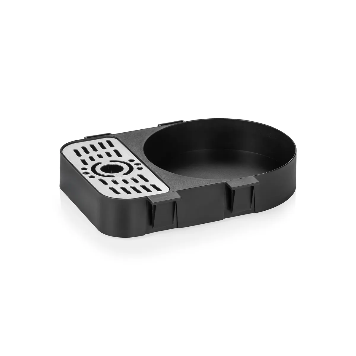 Tropfschalen für Ø 15,5 oder 17,5 cm Isolierkannen, schwarz, Chromnickelstahl, Polyproyplen