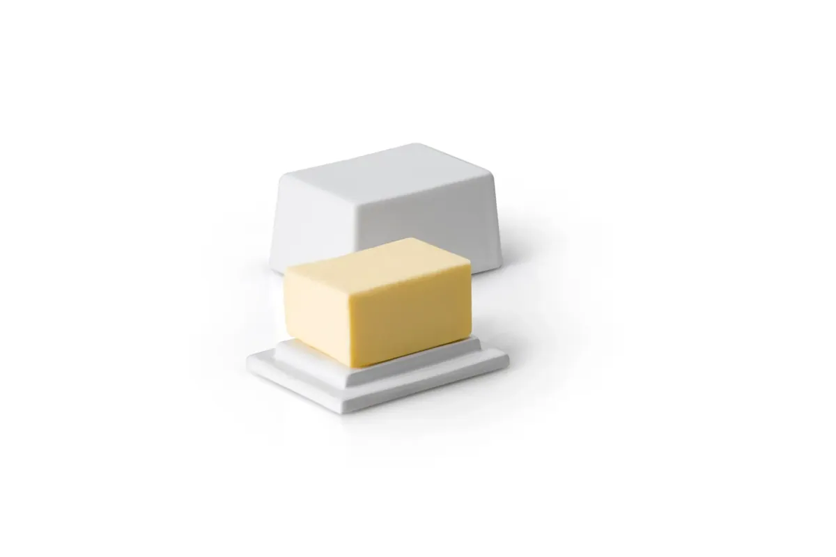 -Continenta- Butterdose für 125g Butter, Keramik Weiss
