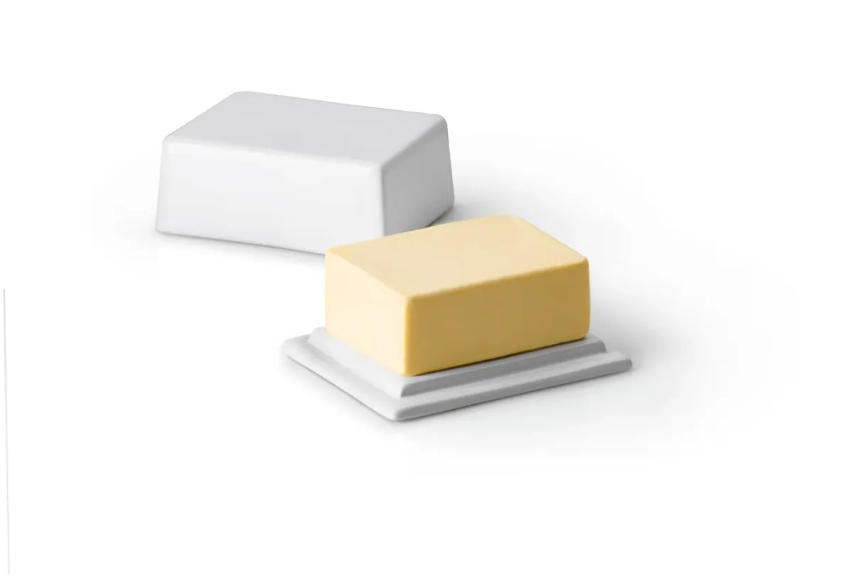 -Continenta- Butterdose für 250g Butter, Keramik weiss