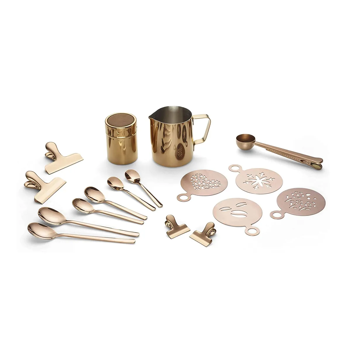 Kaffeezubehör-Set 23tlg, 350 ml, aus hochwertigem Edelstahl