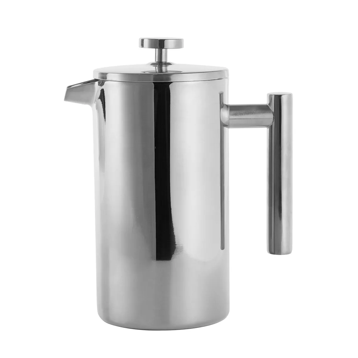 French Press aus Edelstahl, Doppelwandig isolierte Thermo Kaffeepresse, 800 ml