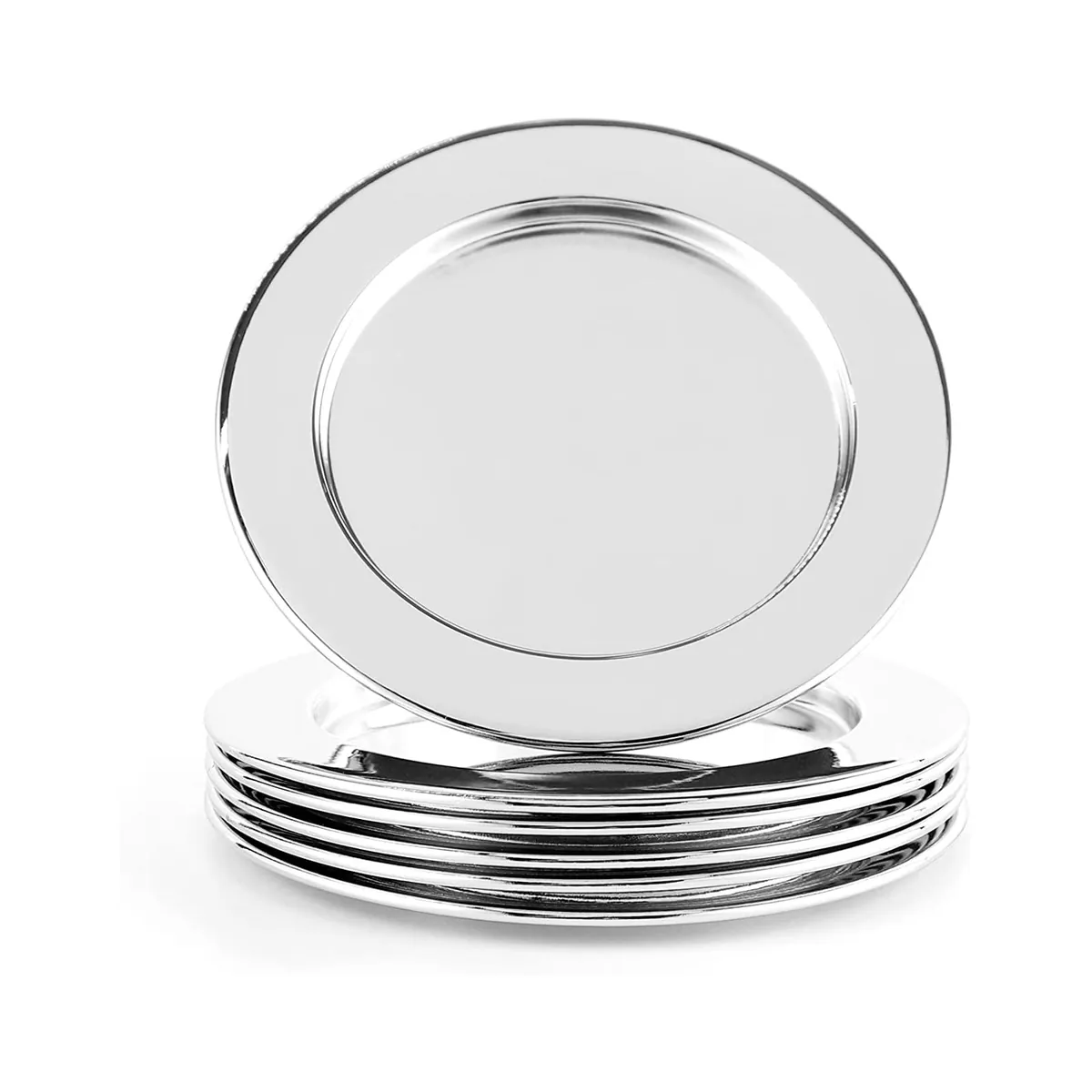 Glasuntersetzer-Set aus Edelstahl, Getränke-Untersetzer, Glasablage, Ø ca. 8 cm, 6-teilig